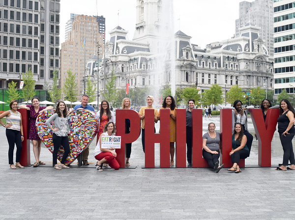 EAT RIGHT PHILLY team of 16 in Love Park